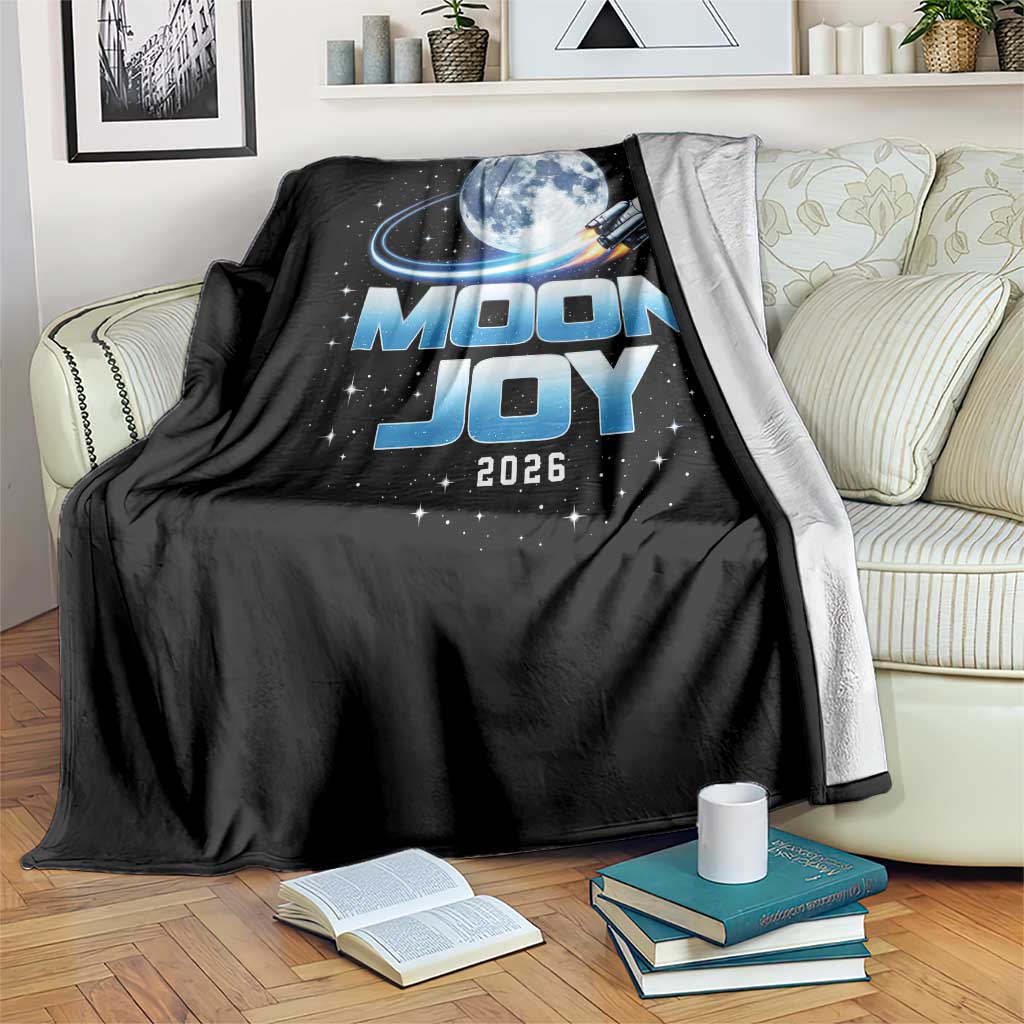 Celestial Moon Joy 2026 Throw Blanket Rocket Launch '26 Lunar Mission Celebration