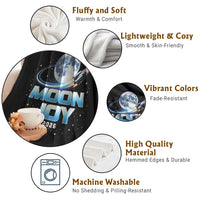 Celestial Moon Joy 2026 Throw Blanket Rocket Launch '26 Lunar Mission Celebration