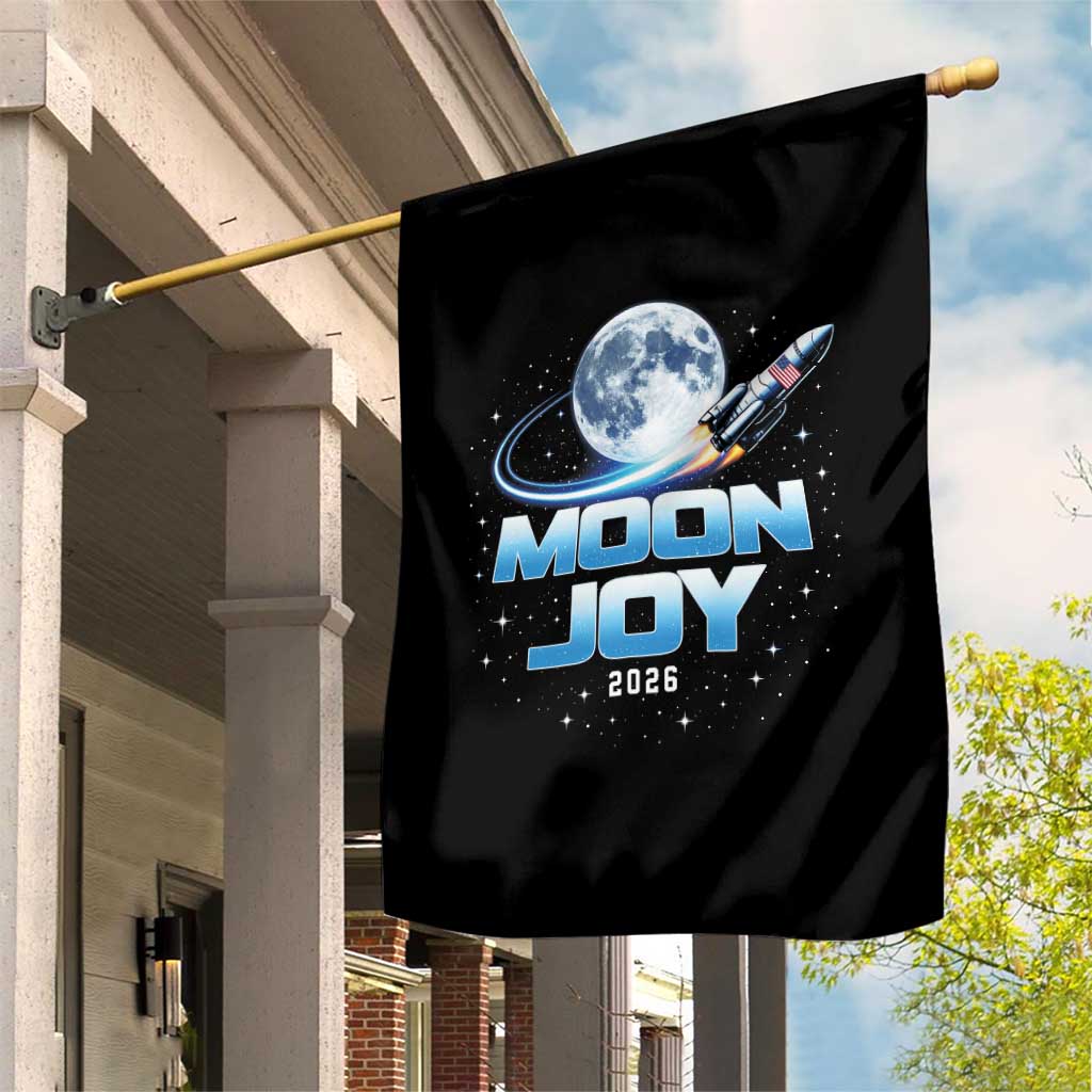 Celestial Moon Joy 2026 Garden Flag Rocket Launch '26 Lunar Mission Celebration