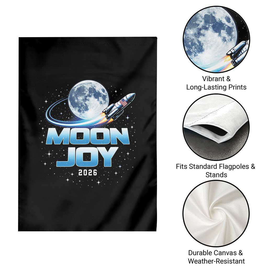 Celestial Moon Joy 2026 Garden Flag Rocket Launch '26 Lunar Mission Celebration