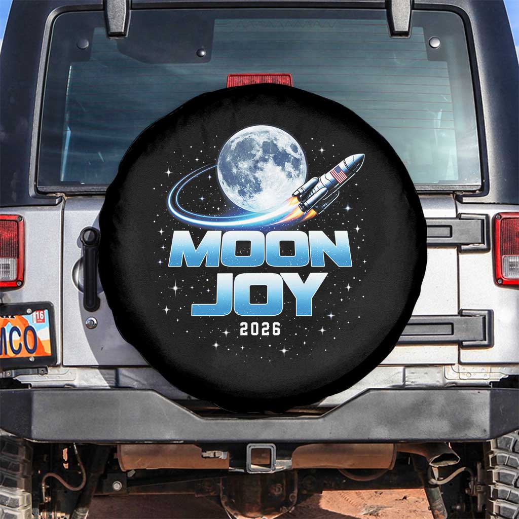 Celestial Moon Joy 2026 Spare Tire Cover Rocket Launch '26 Lunar Mission Celebration