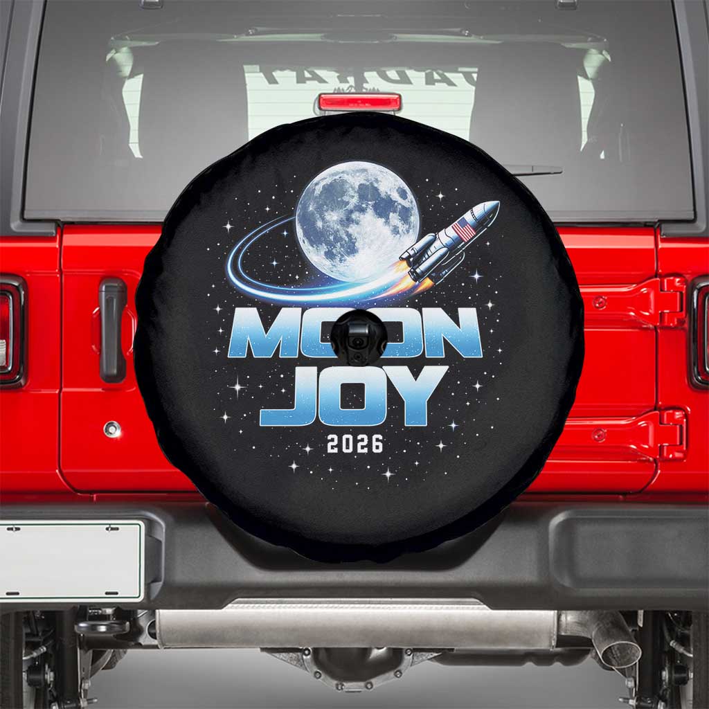 Celestial Moon Joy 2026 Spare Tire Cover Rocket Launch '26 Lunar Mission Celebration