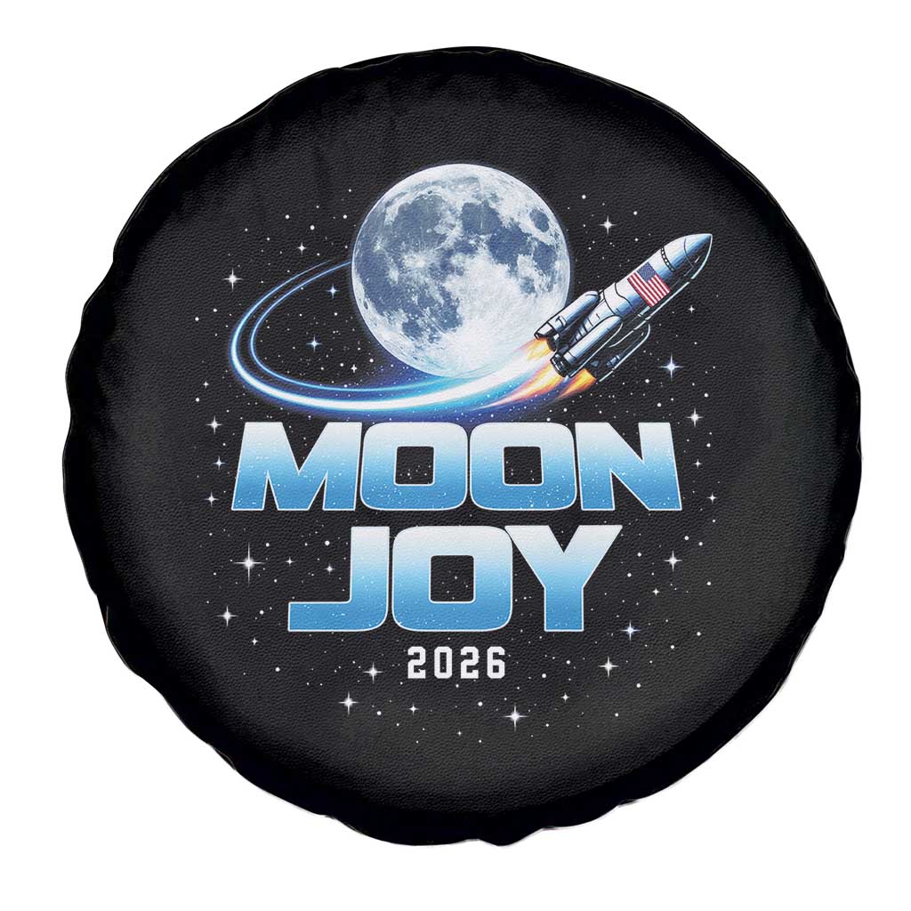 Celestial Moon Joy 2026 Spare Tire Cover Rocket Launch '26 Lunar Mission Celebration