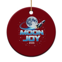 Celestial Moon Joy 2026 Ceramic Ornament Rocket Launch '26 Lunar Mission Celebration