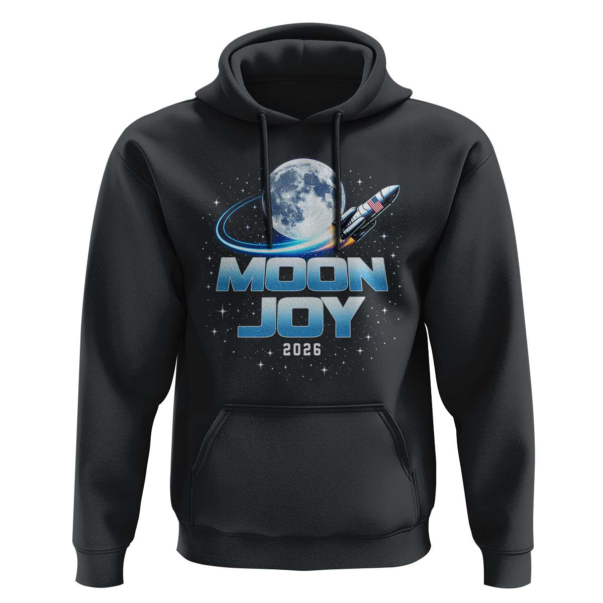 Celestial Moon Joy 2026 Hoodie Rocket Launch '26 Lunar Mission Celebration