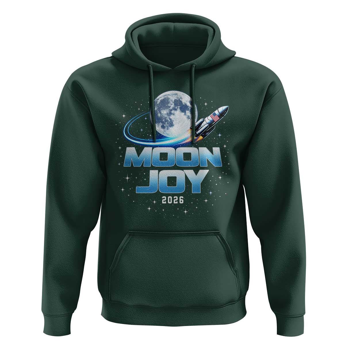 Celestial Moon Joy 2026 Hoodie Rocket Launch '26 Lunar Mission Celebration