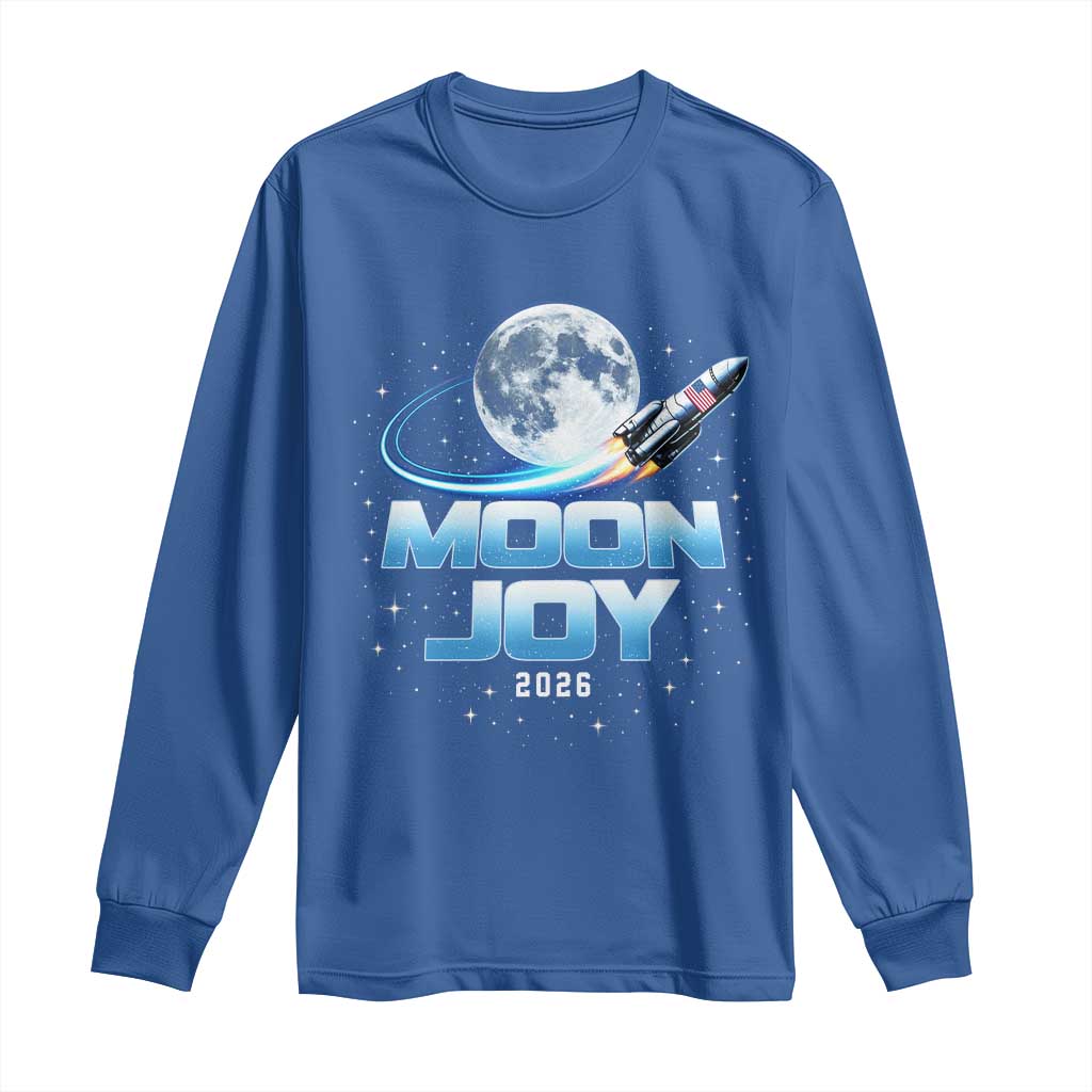 Celestial Moon Joy 2026 Long Sleeve Shirt Rocket Launch '26 Lunar Mission Celebration
