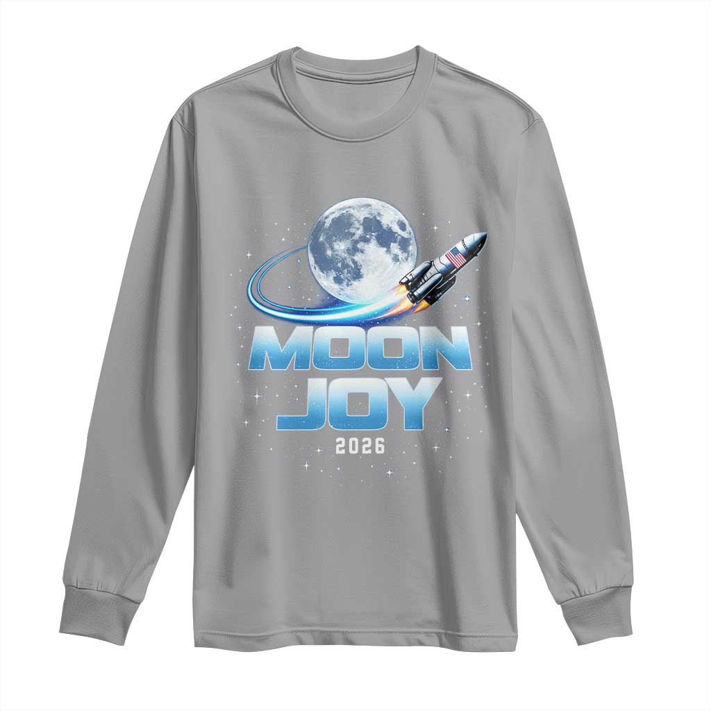 Celestial Moon Joy 2026 Long Sleeve Shirt Rocket Launch '26 Lunar Mission Celebration