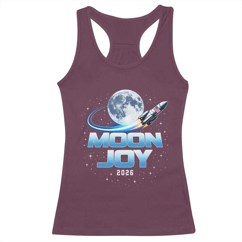 Celestial Moon Joy 2026 Racerback Tank Top Rocket Launch '26 Lunar Mission Celebration