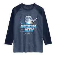 Celestial Moon Joy 2026 Raglan Shirt Rocket Launch '26 Lunar Mission Celebration
