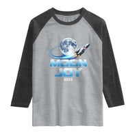 Celestial Moon Joy 2026 Raglan Shirt Rocket Launch '26 Lunar Mission Celebration