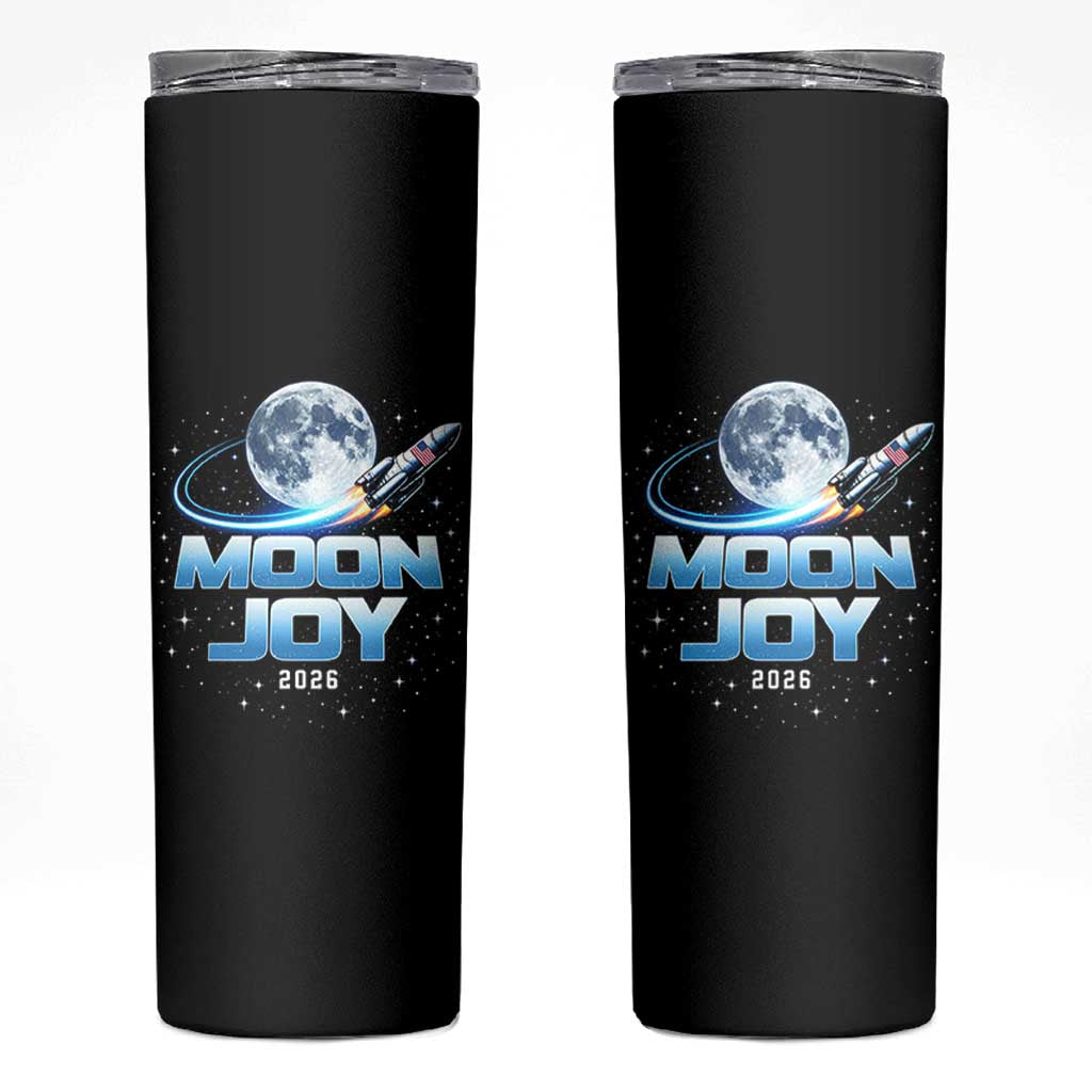 Celestial Moon Joy 2026 Skinny Tumbler Rocket Launch '26 Lunar Mission Celebration