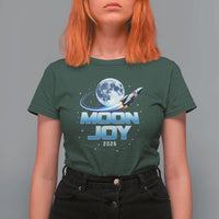 Celestial Moon Joy 2026 T Shirt For Women Rocket Launch '26 Lunar Mission Celebration