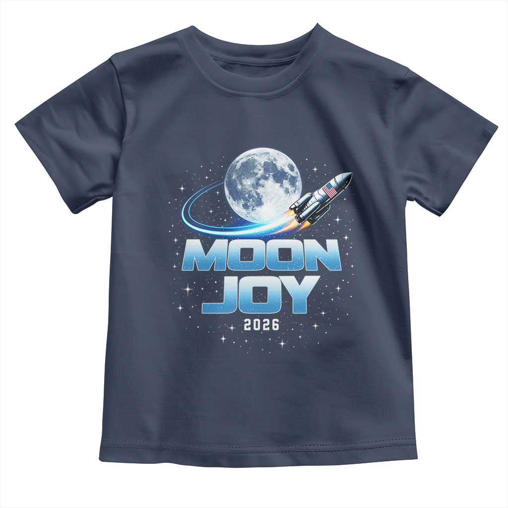 Celestial Moon Joy 2026 Toddler T Shirt Rocket Launch '26 Lunar Mission Celebration