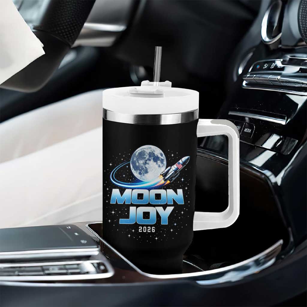 Celestial Moon Joy 2026 Tumbler With Handle Rocket Launch '26 Lunar Mission Celebration