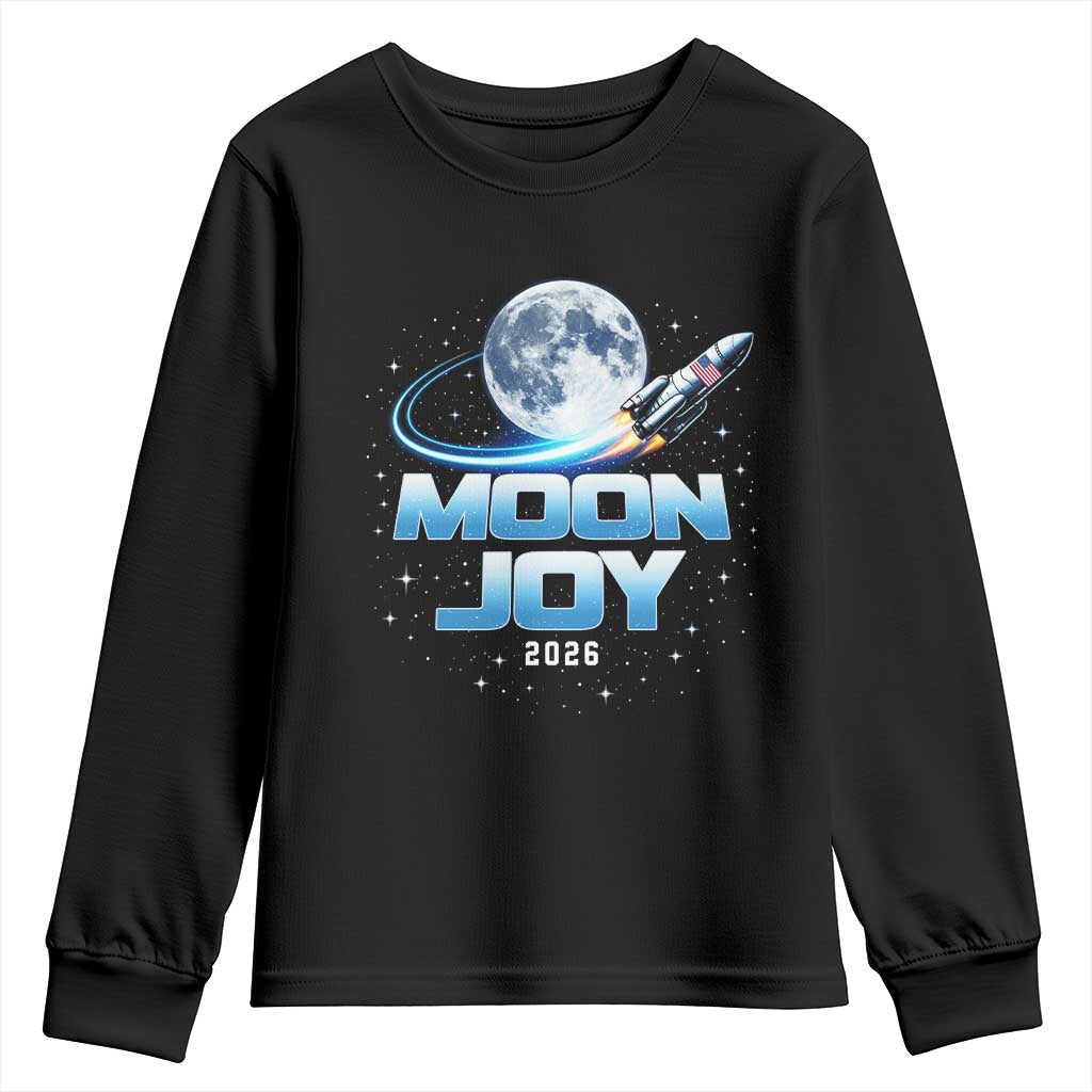 Celestial Moon Joy 2026 Youth Sweatshirt Rocket Launch '26 Lunar Mission Celebration