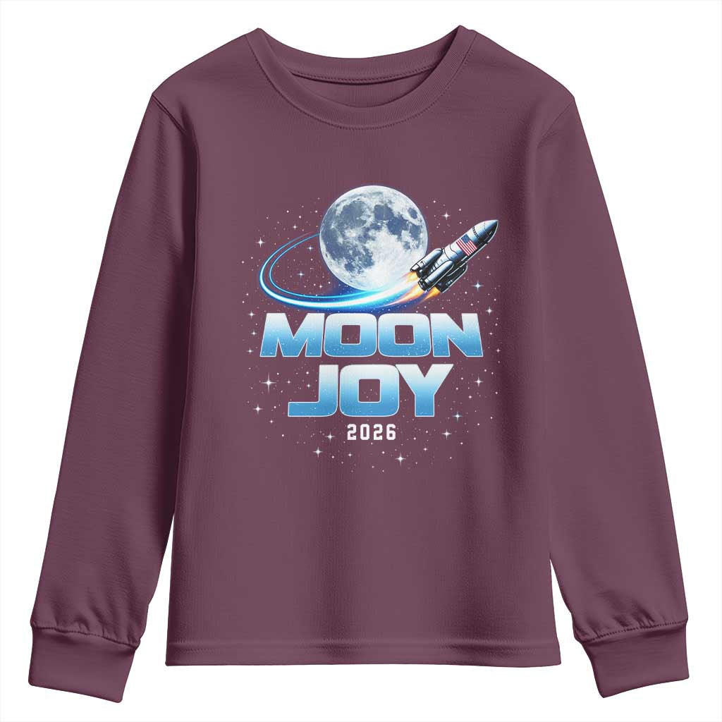 Celestial Moon Joy 2026 Youth Sweatshirt Rocket Launch '26 Lunar Mission Celebration