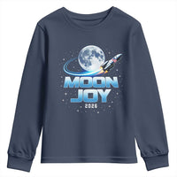Celestial Moon Joy 2026 Youth Sweatshirt Rocket Launch '26 Lunar Mission Celebration