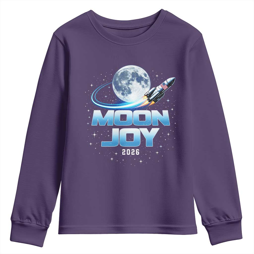 Celestial Moon Joy 2026 Youth Sweatshirt Rocket Launch '26 Lunar Mission Celebration