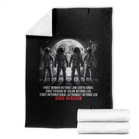 Historic 2026 Lunar Mission Crew Celebration Throw Blanket Proud To Be Beyond Low Earth Orbit