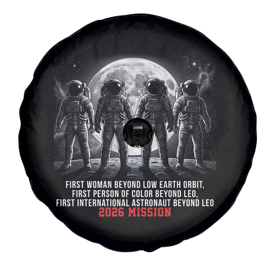 Historic 2026 Lunar Mission Crew Celebration Spare Tire Cover Proud To Be Beyond Low Earth Orbit