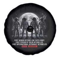 Historic 2026 Lunar Mission Crew Celebration Spare Tire Cover Proud To Be Beyond Low Earth Orbit