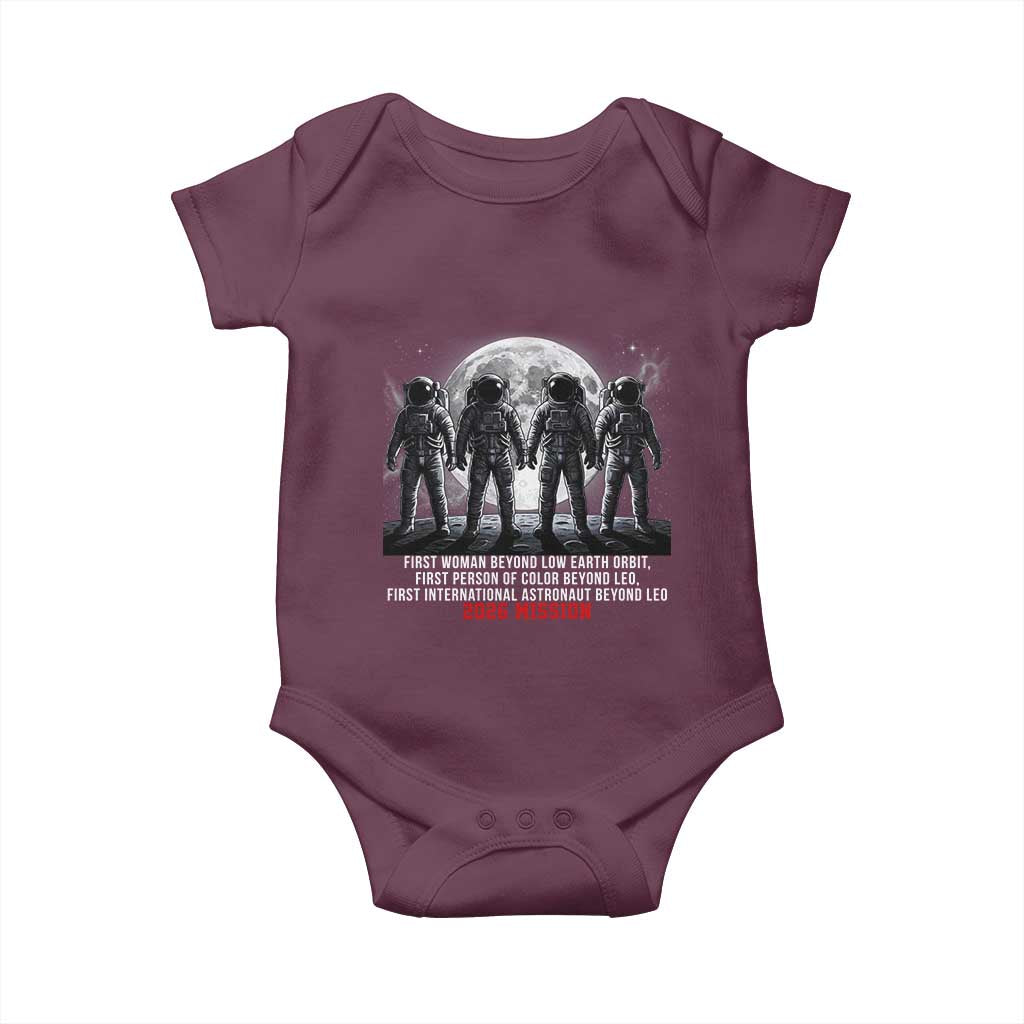 Historic 2026 Lunar Mission Crew Celebration Baby Onesie Proud To Be Beyond Low Earth Orbit
