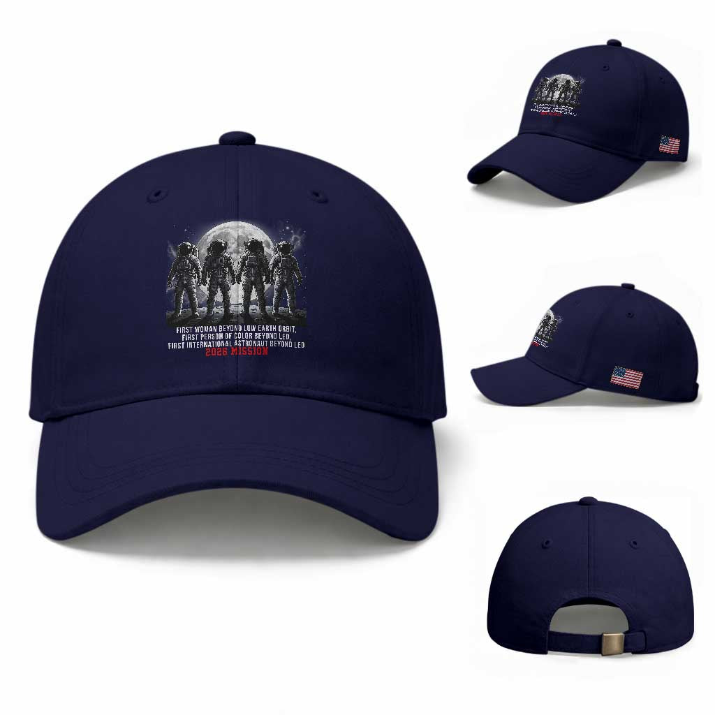Historic 2026 Lunar Mission Crew Celebration Baseball Cap Proud To Be Beyond Low Earth Orbit