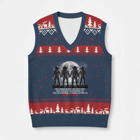 Historic 2026 Lunar Mission Crew Celebration V-Neck Knit Sweater Vest Proud To Be Beyond Low Earth Orbit