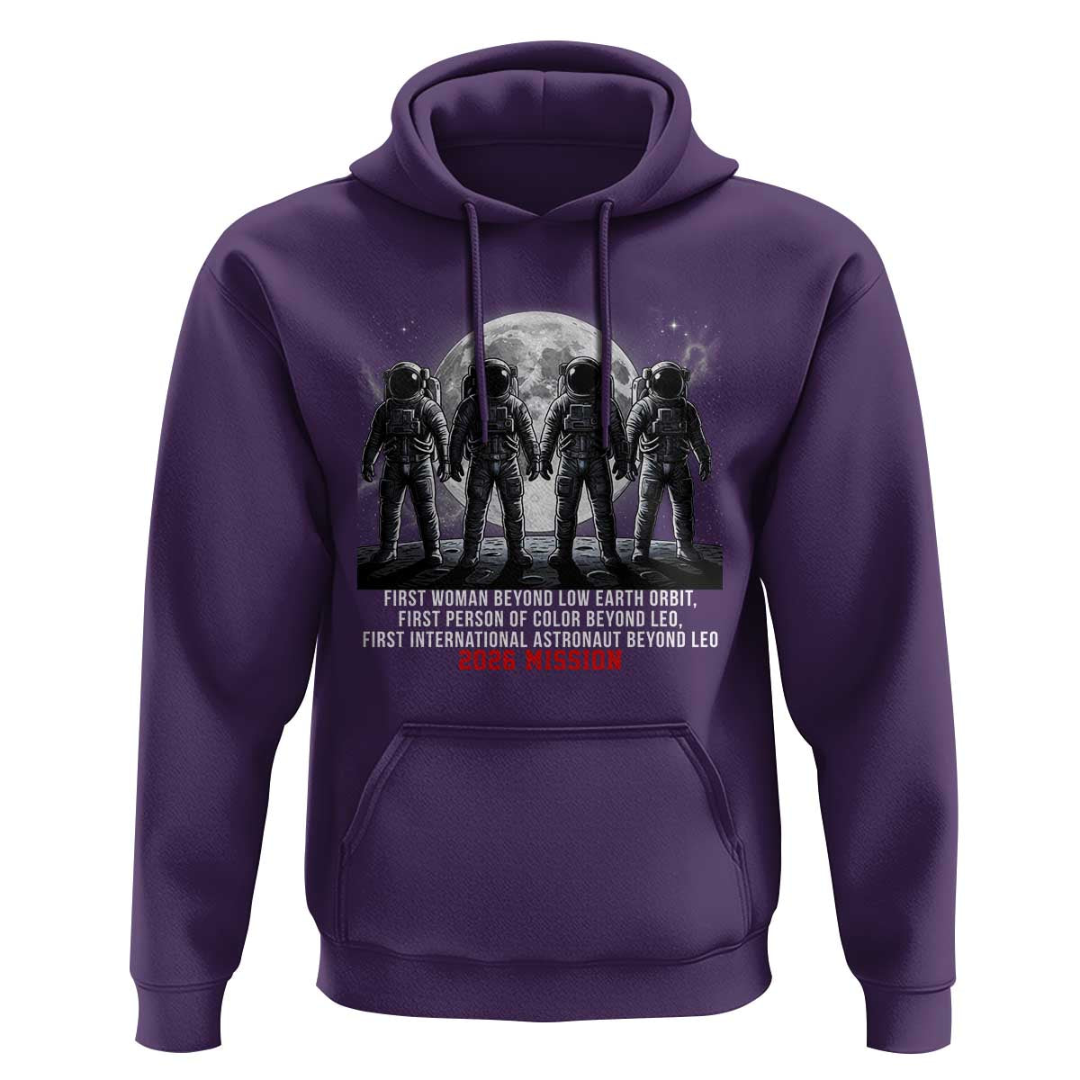 Historic 2026 Lunar Mission Crew Celebration Hoodie Proud To Be Beyond Low Earth Orbit