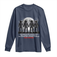 Historic 2026 Lunar Mission Crew Celebration Long Sleeve Shirt Proud To Be Beyond Low Earth Orbit