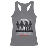 Historic 2026 Lunar Mission Crew Celebration Racerback Tank Top Proud To Be Beyond Low Earth Orbit