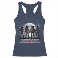 Historic 2026 Lunar Mission Crew Celebration Racerback Tank Top Proud To Be Beyond Low Earth Orbit