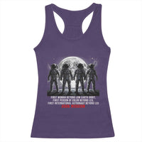 Historic 2026 Lunar Mission Crew Celebration Racerback Tank Top Proud To Be Beyond Low Earth Orbit