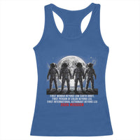 Historic 2026 Lunar Mission Crew Celebration Racerback Tank Top Proud To Be Beyond Low Earth Orbit