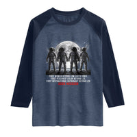 Historic 2026 Lunar Mission Crew Celebration Raglan Shirt Proud To Be Beyond Low Earth Orbit