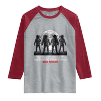 Historic 2026 Lunar Mission Crew Celebration Raglan Shirt Proud To Be Beyond Low Earth Orbit