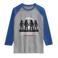 Historic 2026 Lunar Mission Crew Celebration Raglan Shirt Proud To Be Beyond Low Earth Orbit