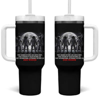 Historic 2026 Lunar Mission Crew Celebration Tumbler With Handle Proud To Be Beyond Low Earth Orbit