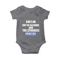 Iran Out Of Alcohol And The Struggle Israel Flag Baby Onesie Funny Wordplay Political Satire