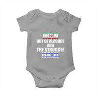 Iran Out Of Alcohol And The Struggle Israel Flag Baby Onesie Funny Wordplay Political Satire