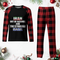 Iran Out Of Alcohol And The Struggle Israel Flag Plaid Pajama Set Funny Wordplay Political Satire