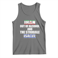 Iran Out Of Alcohol And The Struggle Israel Flag Tank Top Funny Wordplay Political Satire