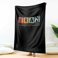 Iran The War Is Meant To Be Continuous Vintage Graphic Throw Blanket Orwell Quotes Geopolitical Satire