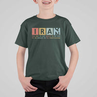 Iran The War Is Meant To Be Continuous Vintage Graphic T Shirt For Kid Orwell Quotes Geopolitical Satire