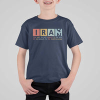 Iran The War Is Meant To Be Continuous Vintage Graphic T Shirt For Kid Orwell Quotes Geopolitical Satire