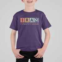 Iran The War Is Meant To Be Continuous Vintage Graphic T Shirt For Kid Orwell Quotes Geopolitical Satire