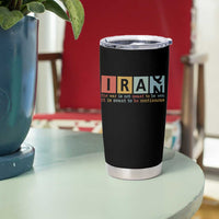 Iran The War Is Meant To Be Continuous Vintage Graphic Tumbler Cup Orwell Quotes Geopolitical Satire