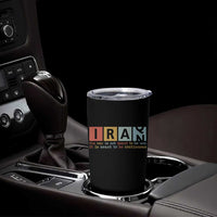 Iran The War Is Meant To Be Continuous Vintage Graphic Tumbler Cup Orwell Quotes Geopolitical Satire