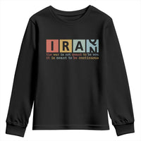 Iran The War Is Meant To Be Continuous Vintage Graphic Youth Sweatshirt Orwell Quotes Geopolitical Satire